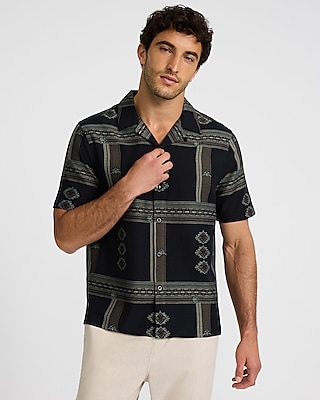 トップス Eaphi EMBROIDERY SHORT SLEEVE SHIRTS Embroidered Geo Short Sleeve Shirt | Express