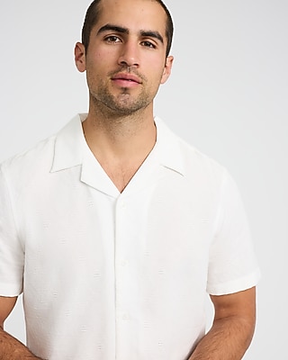 Textured Diamond Short Sleeve Shirt