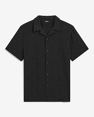Textured Diamond Short Sleeve Shirt