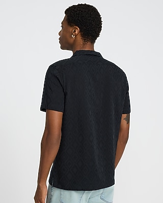 Textured Diamond Short Sleeve Shirt