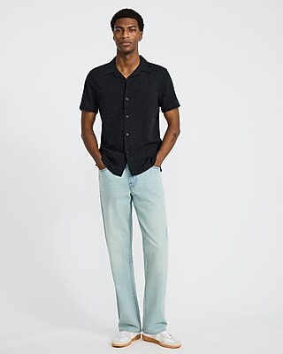 Textured Diamond Short Sleeve Shirt