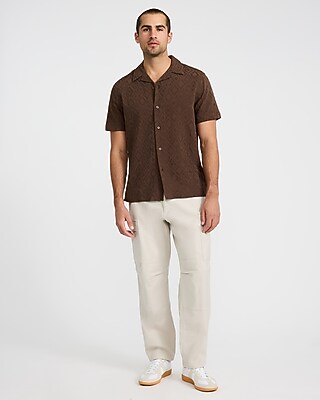 Textured Diamond Short Sleeve Shirt