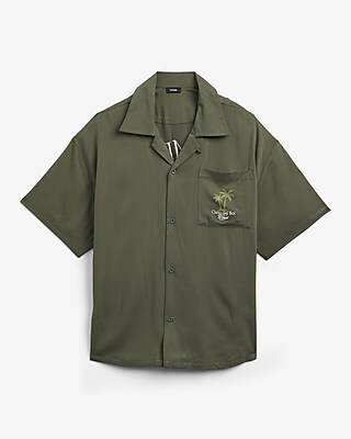 Palmera Resort Graphic Short Sleeve Camp Collar Shirt