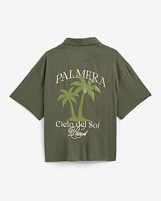Palmera Resort Graphic Short Sleeve Camp Collar Shirt