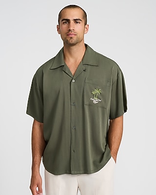 Palmera Resort Graphic Short Sleeve Camp Collar Shirt