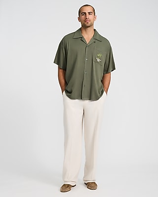 Palmera Resort Graphic Short Sleeve Camp Collar Shirt