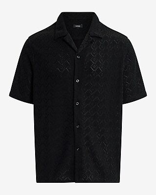 Textured Diamond Short Sleeve Shirt