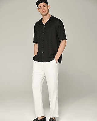 Textured Diamond Short Sleeve Shirt