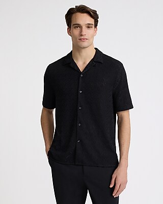 Textured Diamond Short Sleeve Shirt