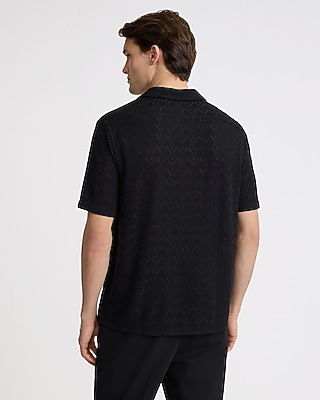 Textured Diamond Short Sleeve Shirt