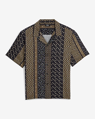 Geo Striped Short Sleeve Resort Shirt