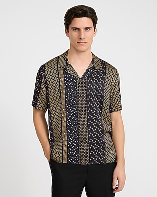 Geo Striped Short Sleeve Resort Shirt