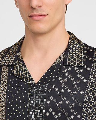 Geo Striped Short Sleeve Resort Shirt