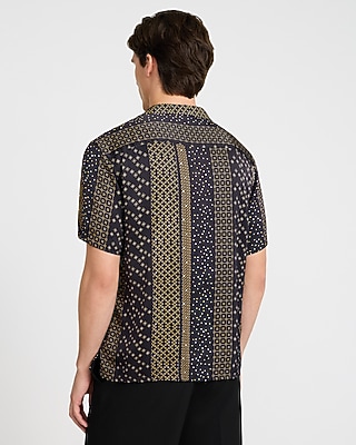 Geo Striped Short Sleeve Resort Shirt