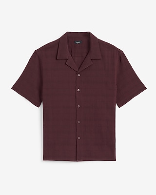 Textured Solid Cotton Short Sleeve Shirt - thumbnail 10