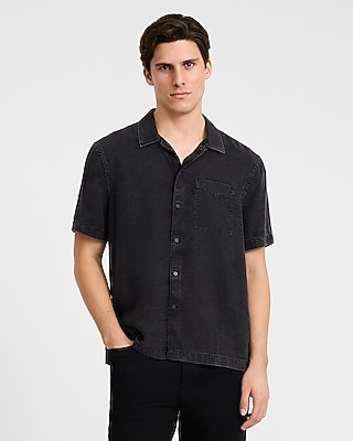 express black dress shirt Men's Short Sleeve Shirts one cute chick Red Cocktail Dress, Christmas Size:Size 18W resistant fabric to keep