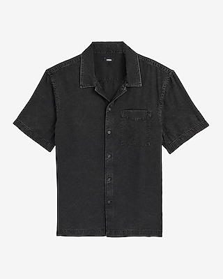 Patch Pocket Short Sleeve Denim Soft Shirt - thumbnail 5