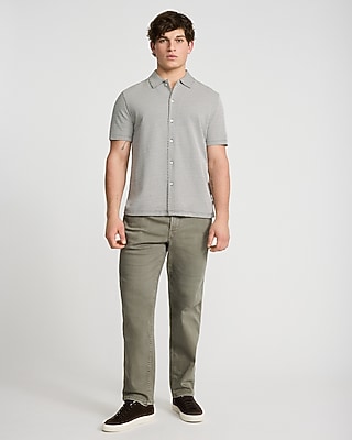 Triangle Geo Knit Jacquard Short Sleeve Shirt