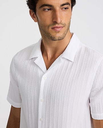 express dress shirts men Men's Business Casual Outfits chest and waist Classic Stretch Modern Tech 1mx