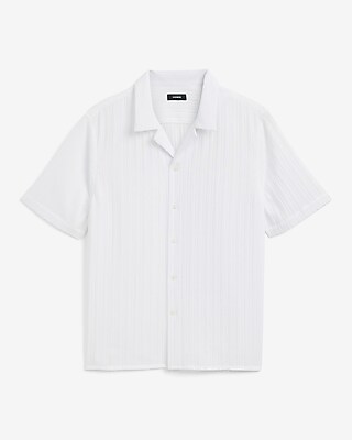 Textured Stripe Short Sleeve Shirt