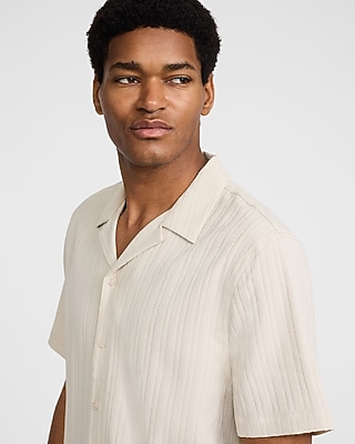 Textured Stripe Short Sleeve Shirt - image 2
