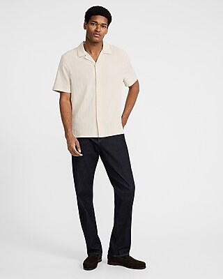 Textured Stripe Short Sleeve Shirt - image 4