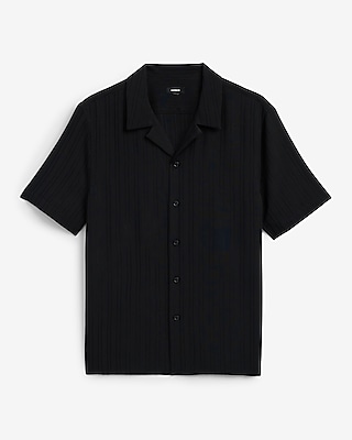 Textured Stripe Short Sleeve Shirt