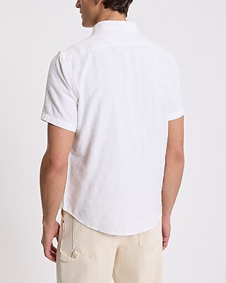 Textured Geo Cotton Short Sleeve Shirt