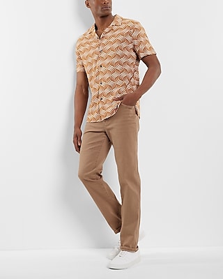 Swirl Print Rayon Short Sleeve Shirt