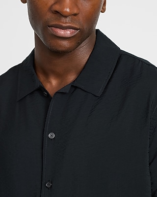 Textured Seersucker Short Sleeve Shirt