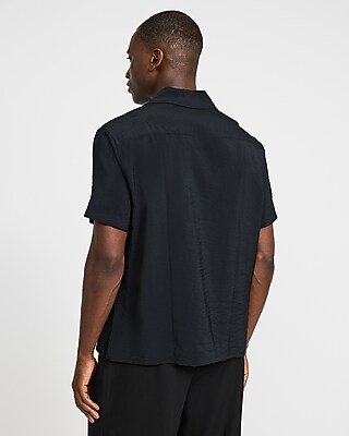 Textured Seersucker Short Sleeve Shirt