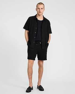 Textured Chevron Short Sleeve Shirt