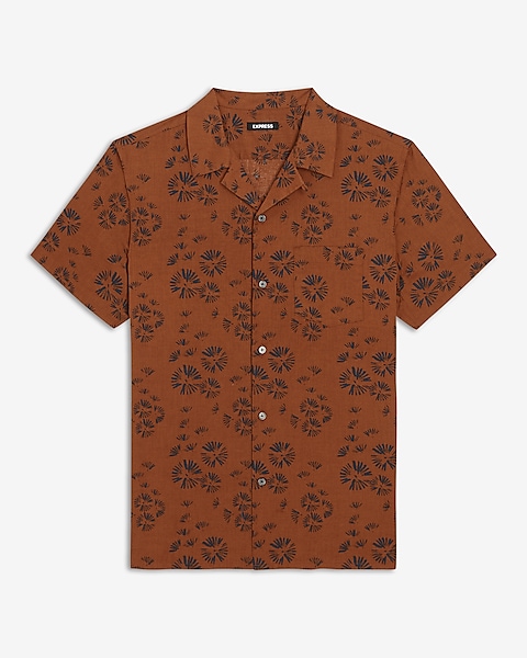 Printed Cotton Short-Sleeved Shirt - Ready to Wear