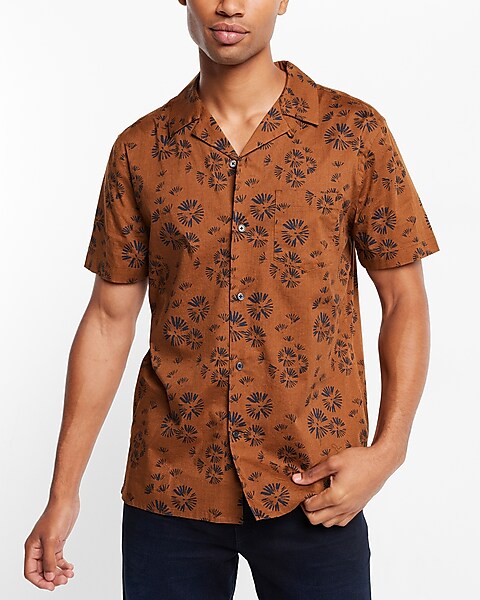 Graphic Short-Sleeved Cotton Shirt - Men - Ready-to-Wear