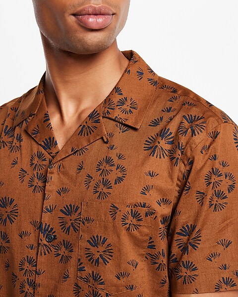 Printed Cotton Short-Sleeved Shirt - Ready to Wear