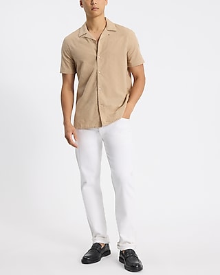 Cotton Textured Dobby Grid Short Sleeve Shirt