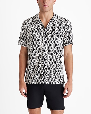 Geo Arches Rayon Short Sleeve Shirt