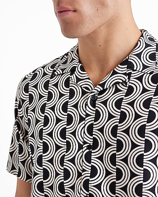 Geo Arches Rayon Short Sleeve Shirt