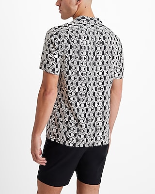 Geo Arches Rayon Short Sleeve Shirt