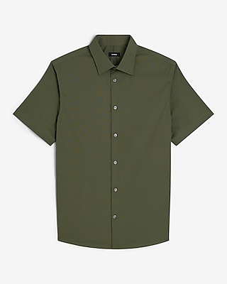 Slim Solid Short Sleeve 1MX Dress Shirt