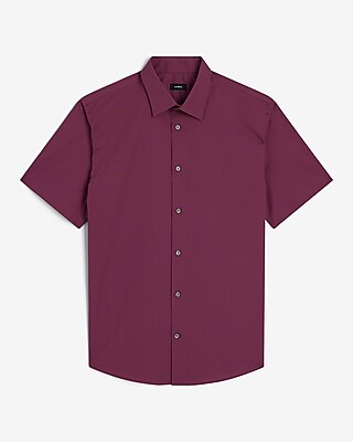 Men's Purple Short Sleeve Casual Shirts - Short Sleeve Button Ups - Express