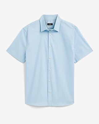 Slim Short Sleeve Cotton Stretch 1MX Dress Shirt