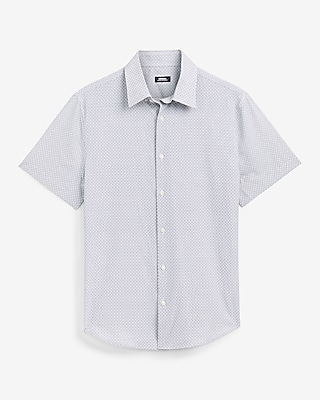 Mini Geo Wrinkle-Resistant Everyday Performance Short Sleeve Dress Shirt