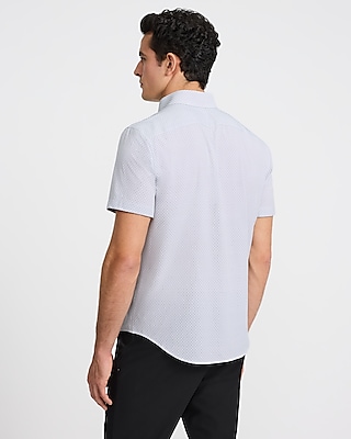 Mini Geo Wrinkle-Resistant Everyday Performance Short Sleeve Dress Shirt