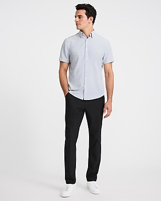Mini Geo Wrinkle-Resistant Everyday Performance Short Sleeve Dress Shirt