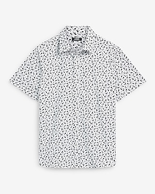 Mini Floral Wrinkle-Resistant Everyday Performance Short Sleeve Dress Shirt - image 4