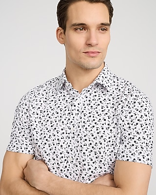 Mini Floral Wrinkle-Resistant Everyday Performance Short Sleeve Dress Shirt - image 2