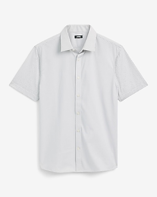 Geo Striped Wrinkle-Resistant Everyday Performance Short Sleeve Dress Shirt - image 4