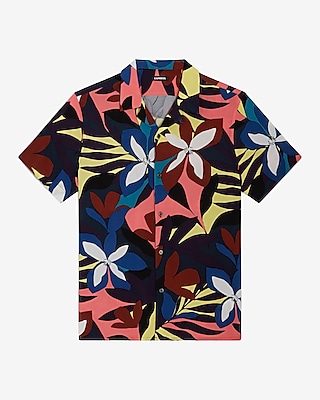 Floral Rayon Short Sleeve Shirt