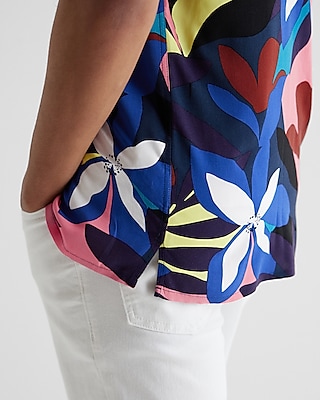 Floral Rayon Short Sleeve Shirt